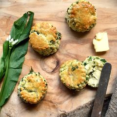A picture of Wild garlic and cheese scones.