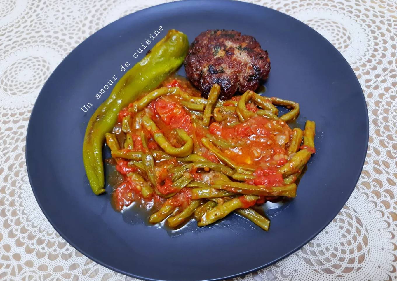 Kefta et haricots verts en sauce 🍴