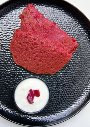 A picture of Iron Rich Beetroot Oats Chilla.