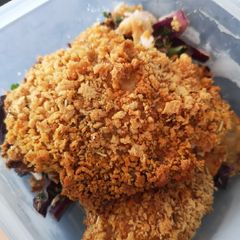 A picture of Healthy Baked 'fried' GF chicken MayFC.