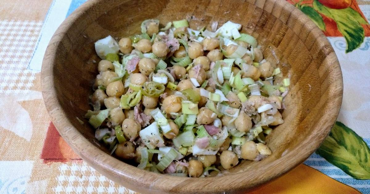 141 recetas muy ricas de ensalada de garbanzos con huevo duro