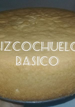 Una foto de Bizcochuelo básico sin harina leudante