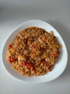 Una foto de Arroz Thai con langostinos