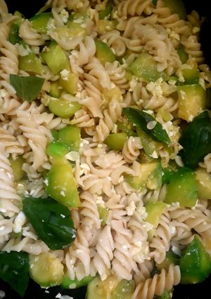 Una foto de Fideos con zapallitos