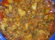 A picture of irish potato porridge with carrot