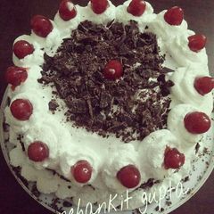 A picture of Eggless black forest cake.