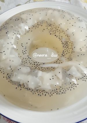 Foto resep Puding kelapa selasih