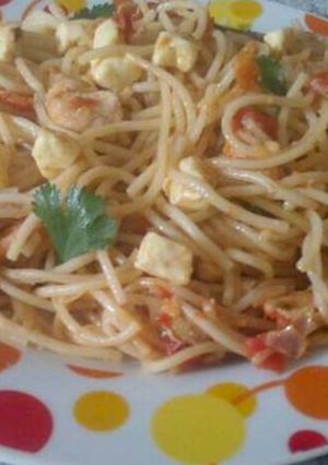 Una foto de Fideos a la Italiana con pollo