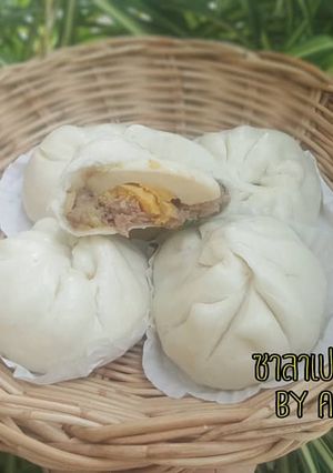 รูปของ ซาลาเปาไส้หมูสับ🐖+ไข่🥚