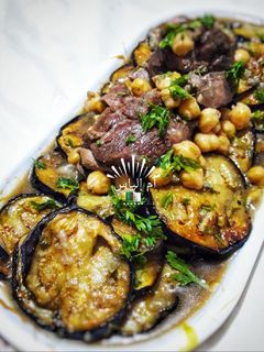 صورة لوصفة مدربل باذنجان مرق أبيض