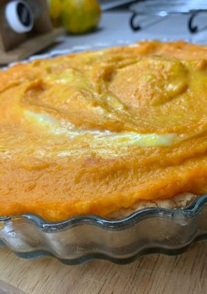 Una foto de Tarta de zapallo y queso