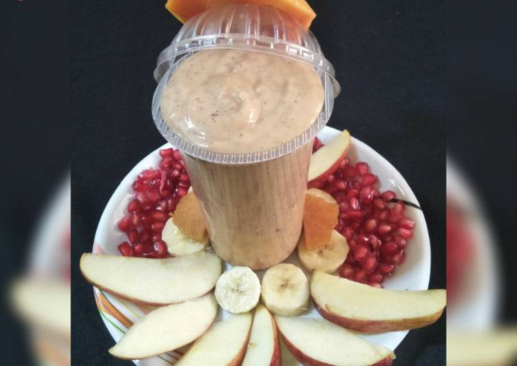 Recipe of Mix fruit smoothie - with flavor of gulkand