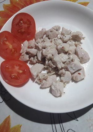 Una foto de Pechuga al ajillo