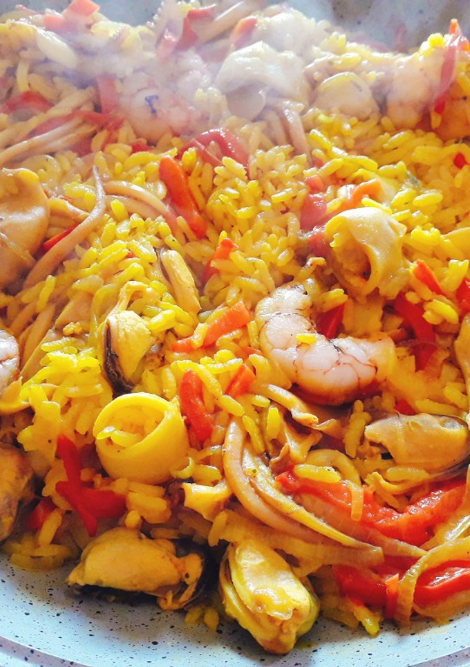 Una foto de Arroz con mariscos