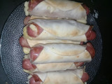 Salchichas envueltas a mi manera