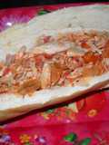 Panini relleno con pollo a la portuguesa