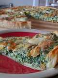 Quiche de espinacas, choclo y mozzarella