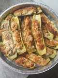 Barchette ripiene di zucchine, tonno e parmigiano