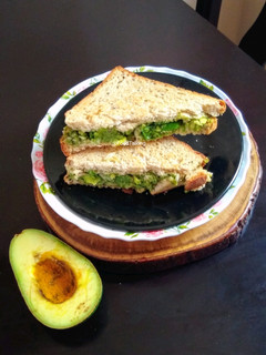 A picture of Bread Avocado Sandwich.