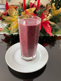 Una foto de Batido de arándanos y plátano