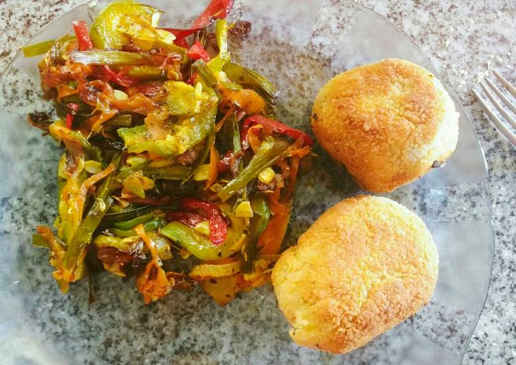 Verduras Salteadas Bombitas De Papa Receta De Odio Cocinar Cookpad