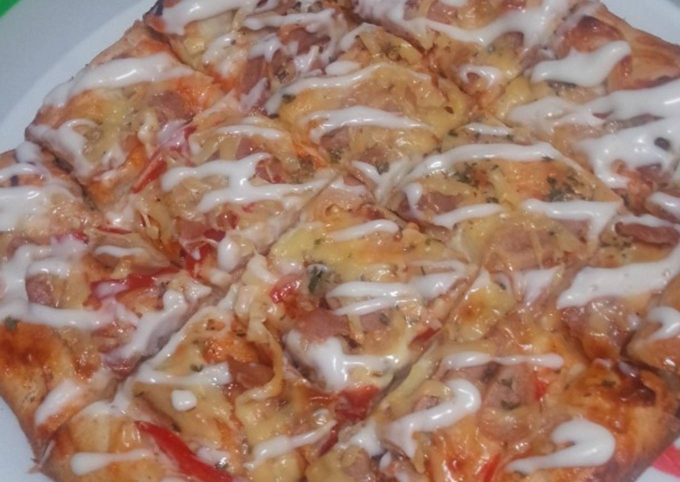 Pizza homemade no telur