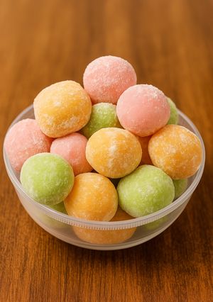 Foto resep Bola-Bola Susu Warna-Warni (Rainbow Milky Ball)