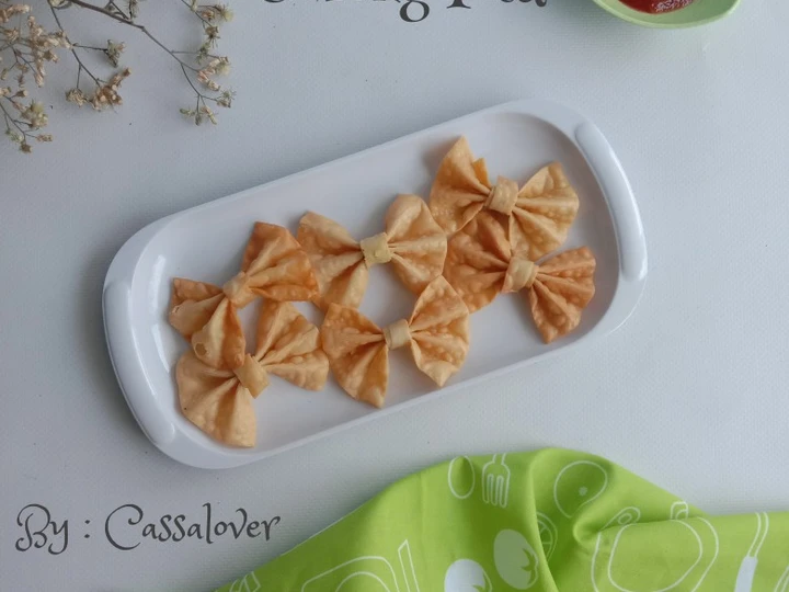 Langkah Mudah untuk Membuat Resep  Pangsit Goreng Pita yang Bisa Manjain Lidah, Lezat Sekali