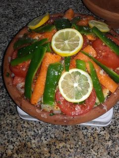 صورة لوصفة طاجين بالخضرة