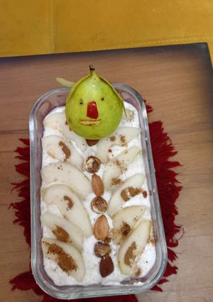 عکسی از دستور دسر گلابی فوری