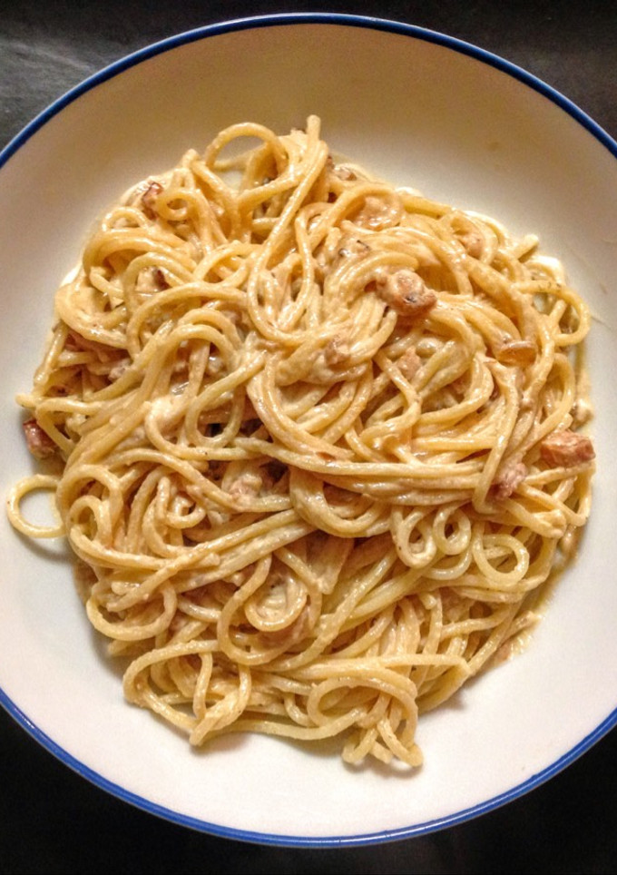 Una foto de Salsa carbonara deliciosa