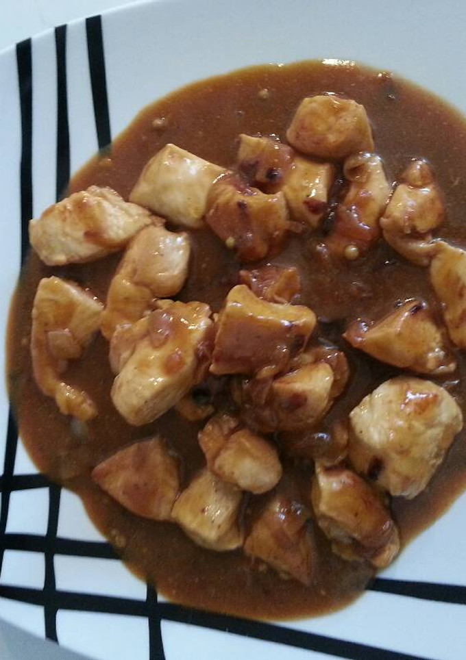 Una foto de Pollo a la pimienta verde