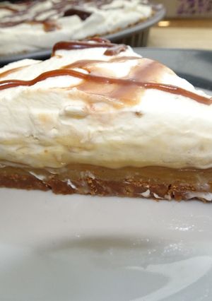 A picture of Banana Custard Banoffee Pie.
