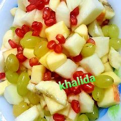 A picture of Three colour fruit salad.