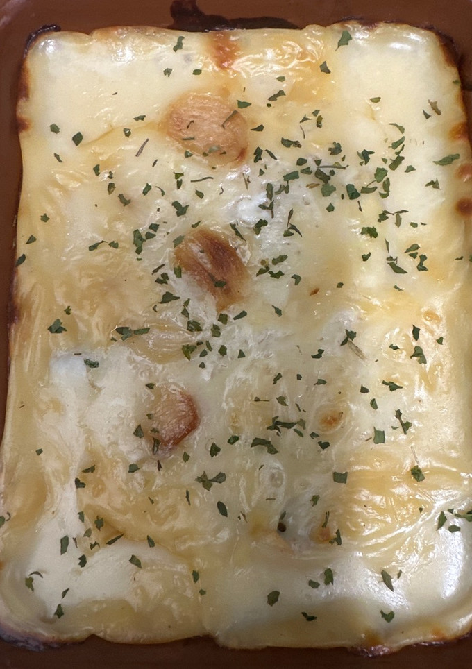 Una foto de 452. Bacalao al horno con bechamel (principal pescado)