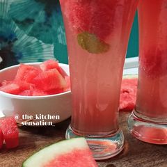 A picture of Refreshing watermelon mojito.