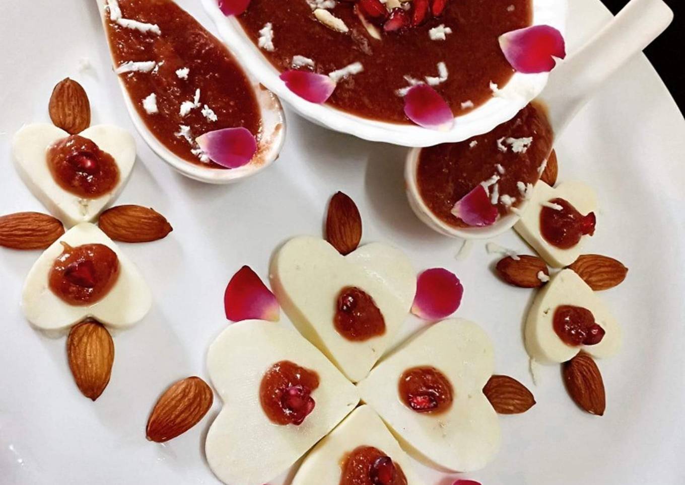 Anar mava paneer halwa