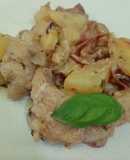 Mollejas con crema roquefort y papas