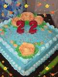 Tart blue coklat cake