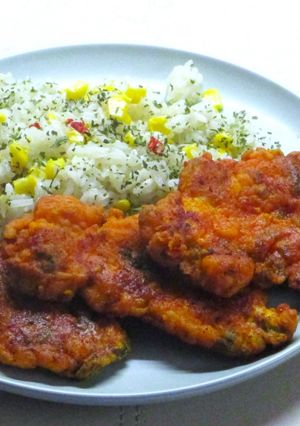 Zöldfűszeres bundában sült csirkemell recept fotója