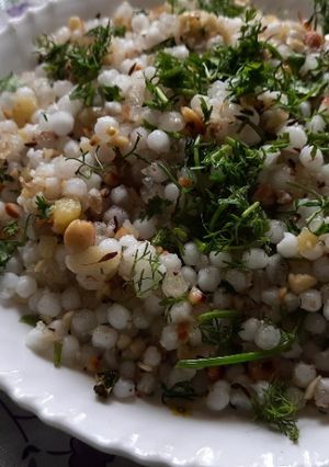 A picture of Sabudana khichadi.