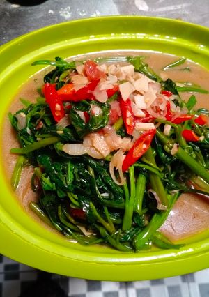 Foto resep Kangkung cah terasi crunchy