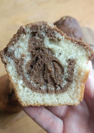 Une photo de 🍫 Muffin marbré choco vanille