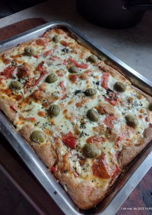 Una foto de Pizza Integral de Zucchini -Sin Amasar-