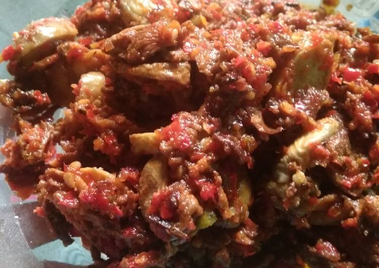 Resep Sambel jamur grigit dan jengkol yang praktis
