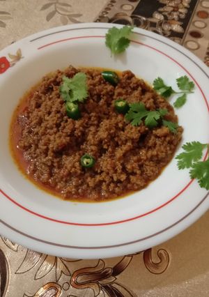 A picture of Bhunna Qeema 🍲.