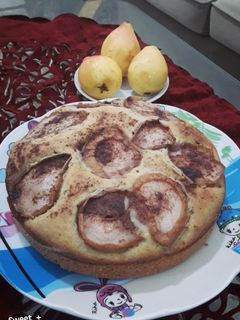 عکسی از دستور کیک گلابی