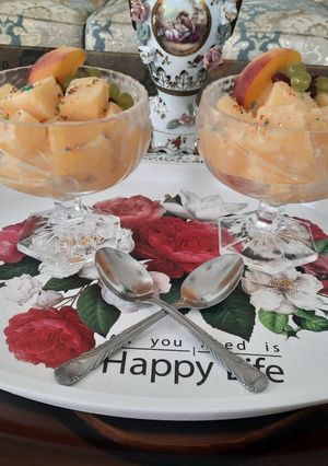 عکسی از دستور بستنی هلو