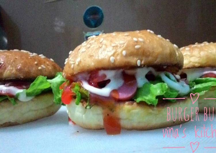 Resep Burger buns 🍔🍔 oleh vina septiana - Cookpad