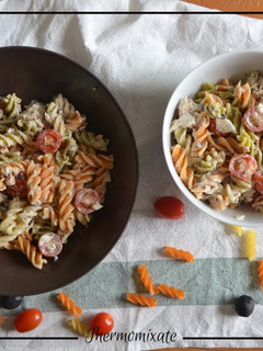 Foto principal de Ensalada de pasta, atún y tomates cherry con Thermomix